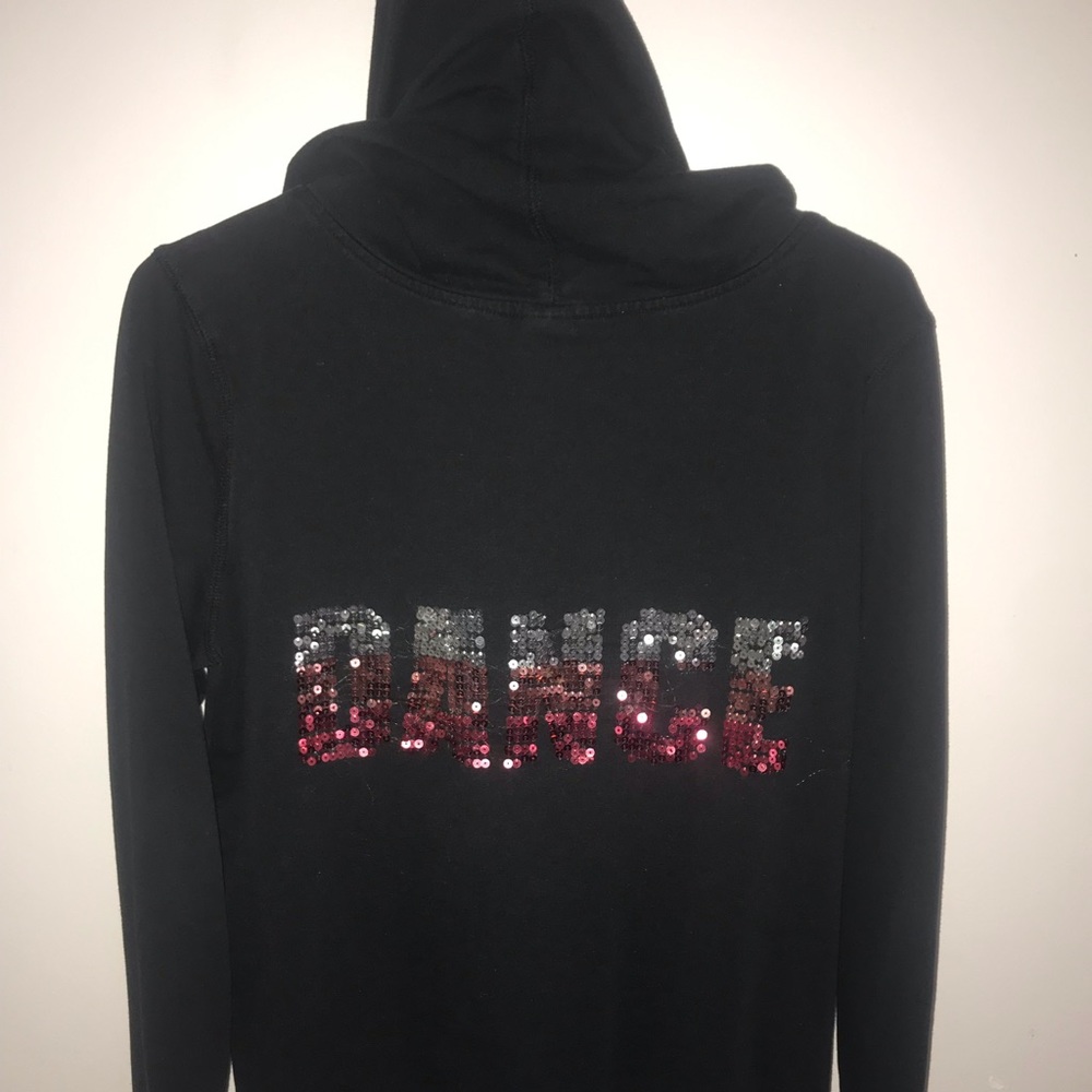 Plain black zip up dance sweater!!